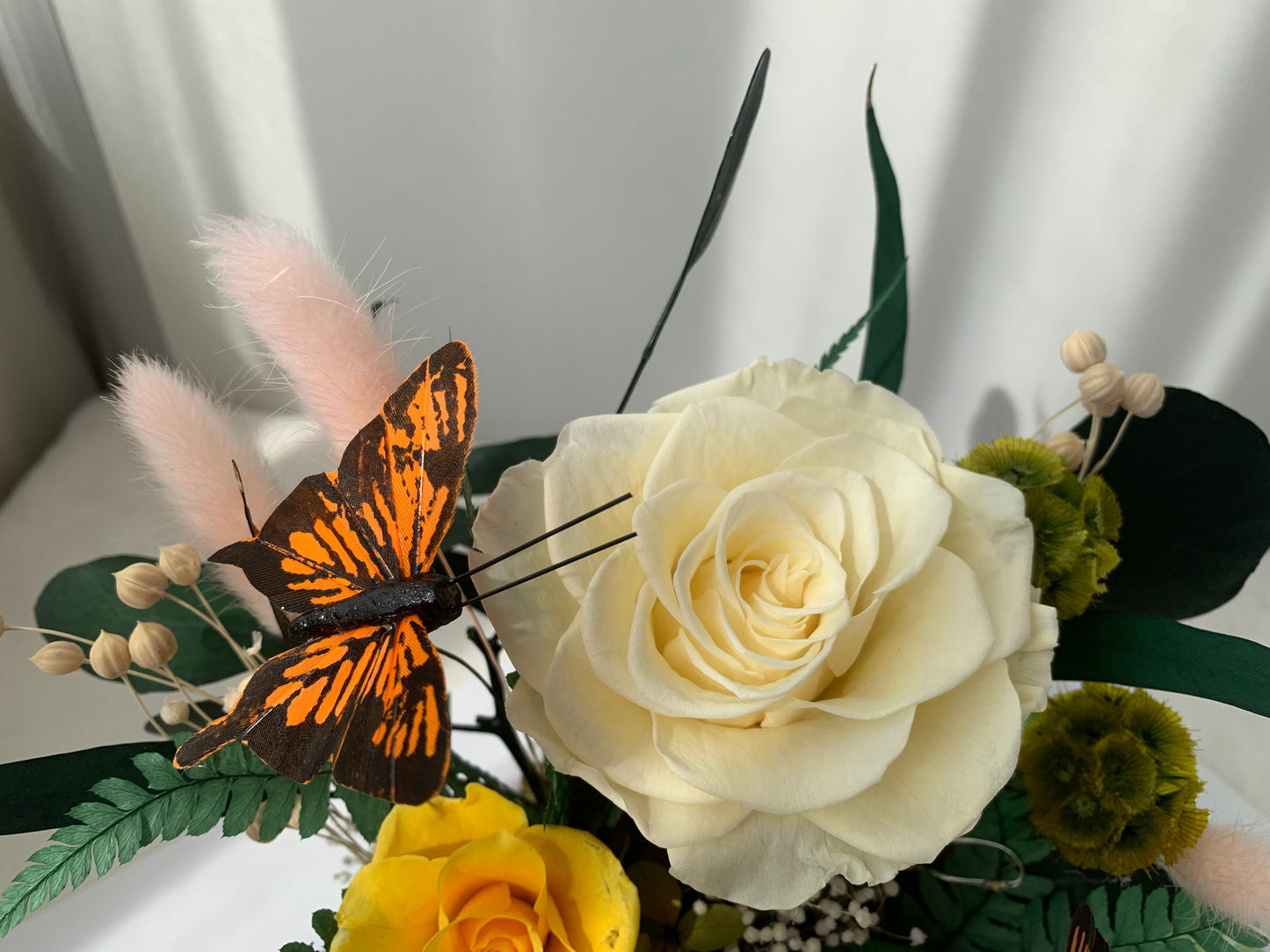 White Rose Mix Garden in a Dome - الوردة الخالدة