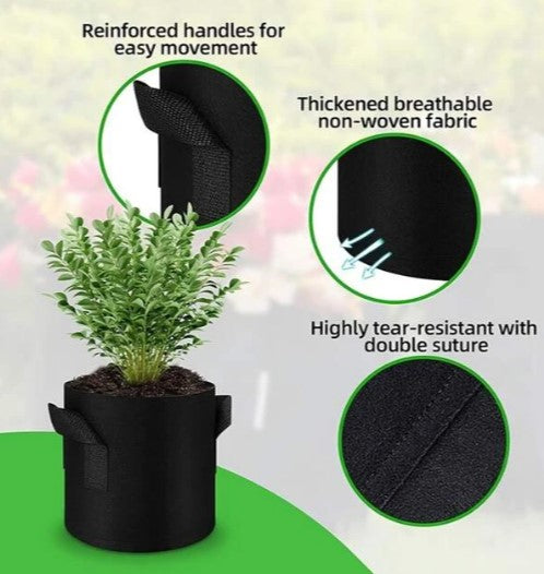 Black Fabric Pot - Smart Pot