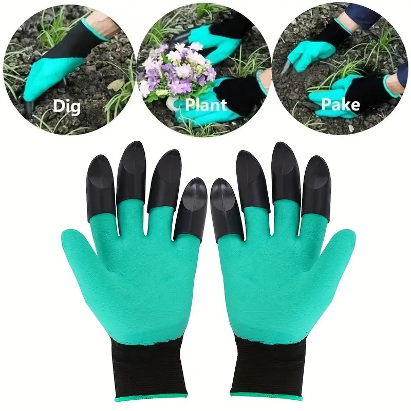Garden Gloves with Claws for Digging. Waterproof and Breathable - Perfect for Digging & Planting