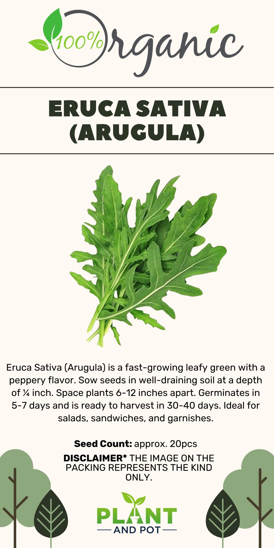 https://plantnpot.com › products › eruca-sativa-arugula-جرجير-جرجير