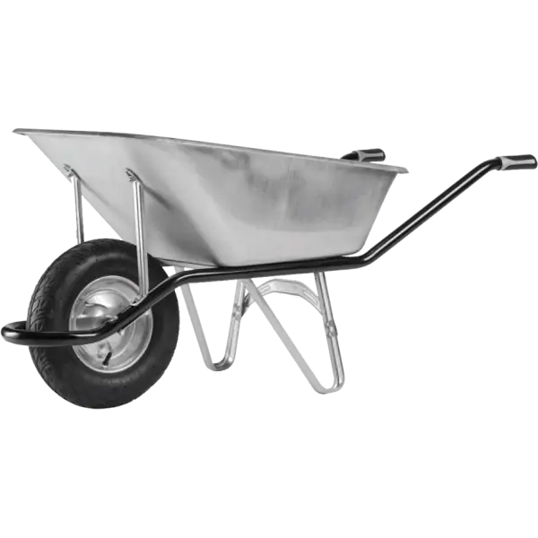 Heavy Duty Wheelbarrow - White Air Wheel 100L - Garden Tool