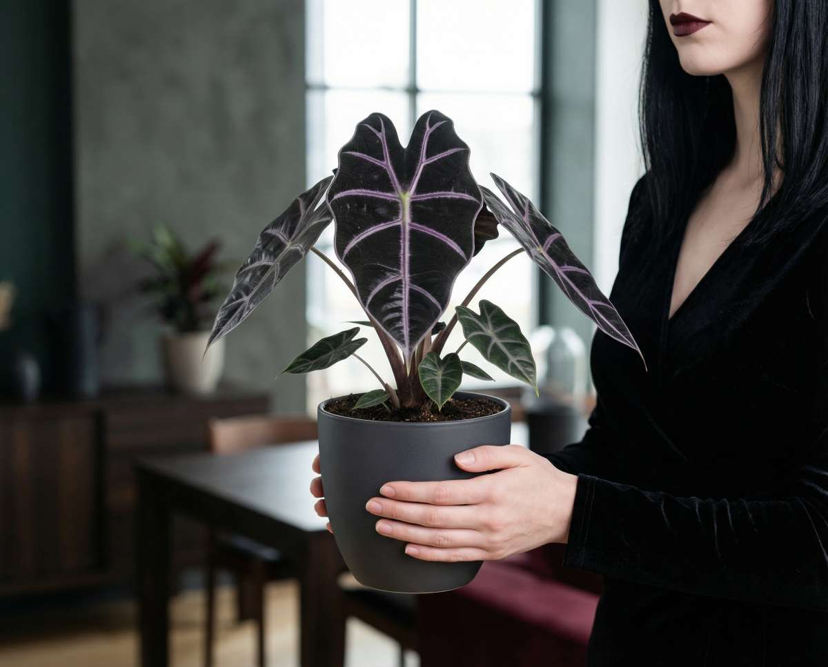 Alocasia Longiloba 'Purple Vein' - Rare Indoor House Plant - نبات داخلي