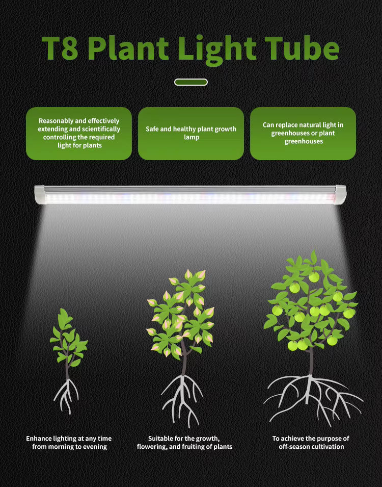 T8 Full Spectrum LED Grow Light – LED Tube for Indoor Plants