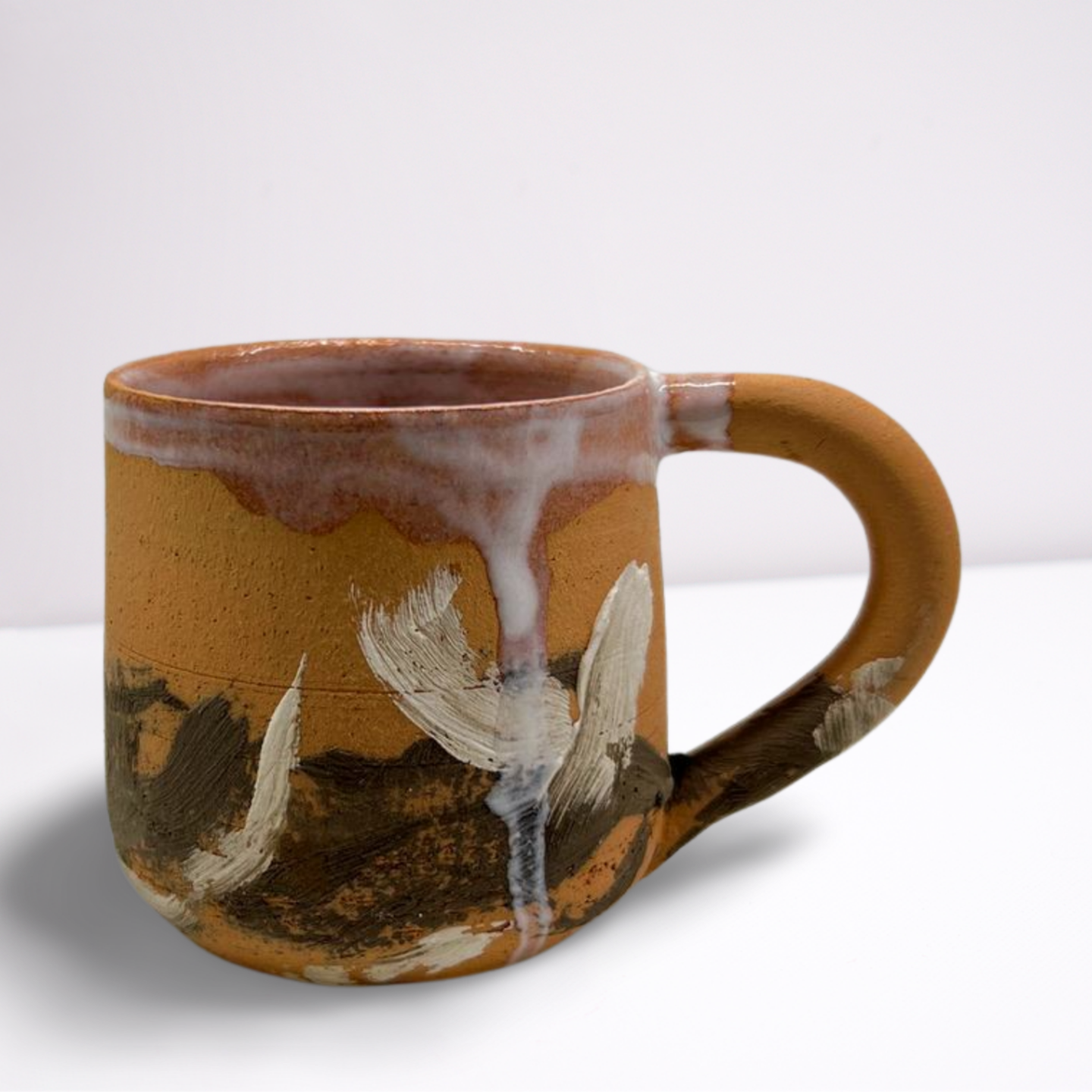 Handcrafted Artisan Ceramic Brown Mug
