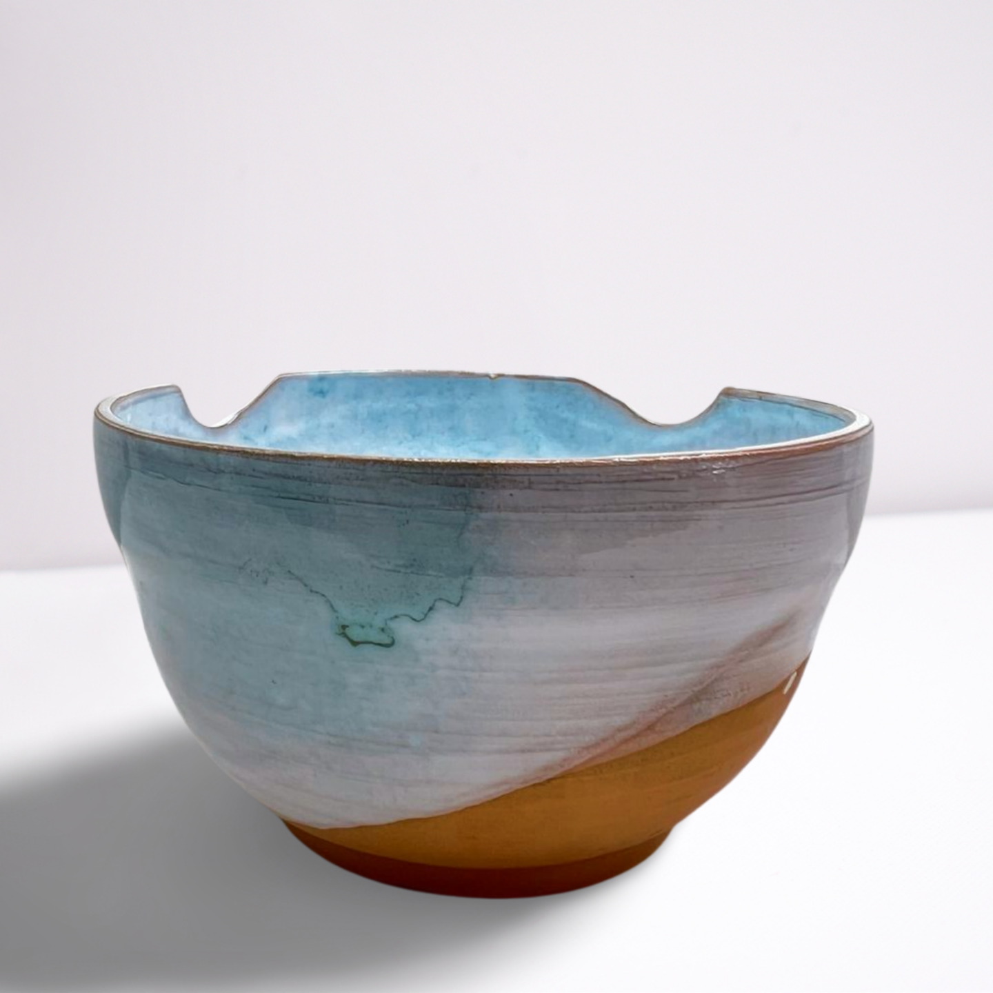 Handcrafted Artisan Ceramic Blue Bowl
