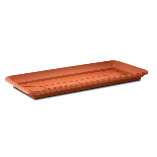 Brown Rectangle Plant Pot With Plate