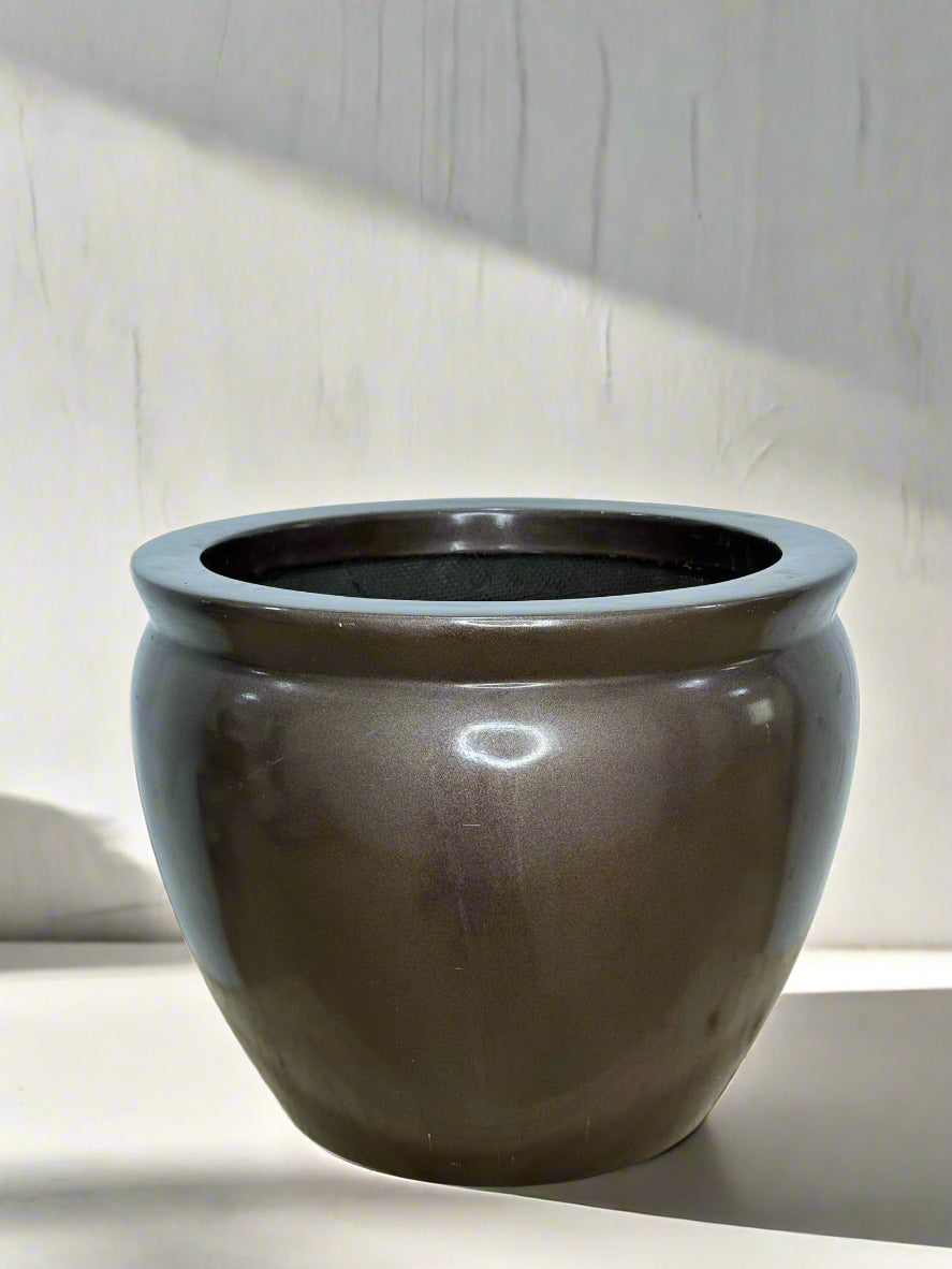 Modern Fiber Glass Planter - حوض النبات - H35cm x D43cm