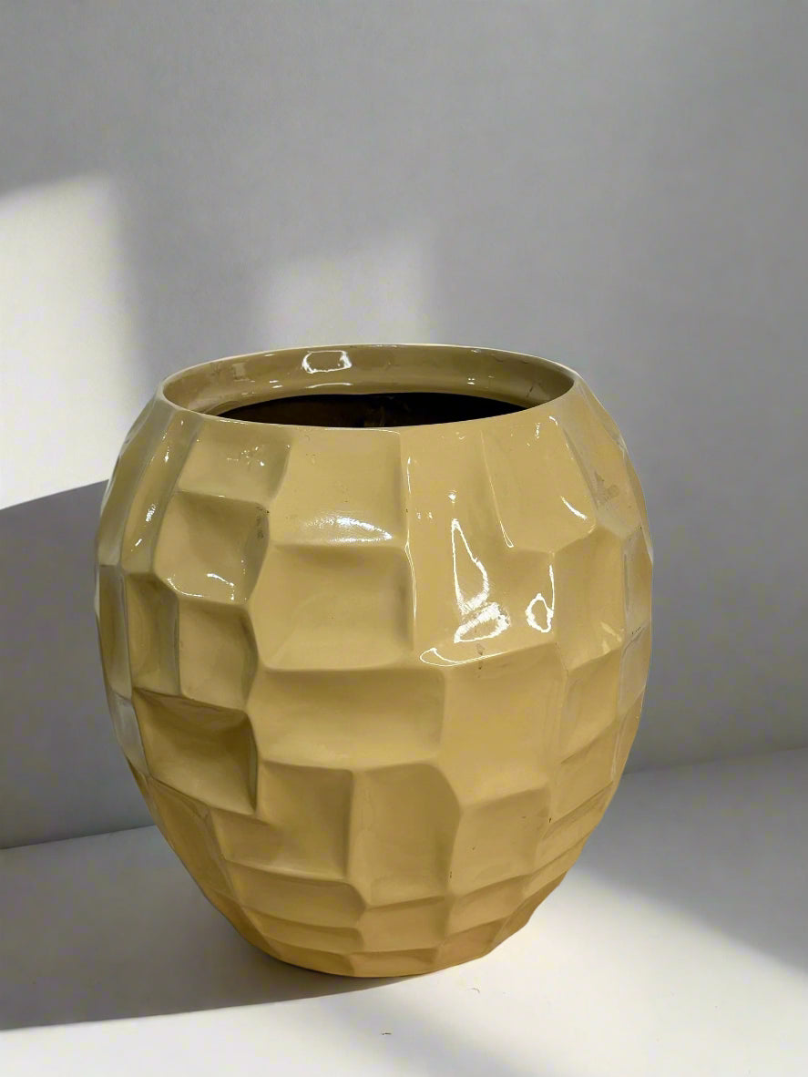 Modern Fiber Glass Planter - حوض النبات - H35cm x D25cm