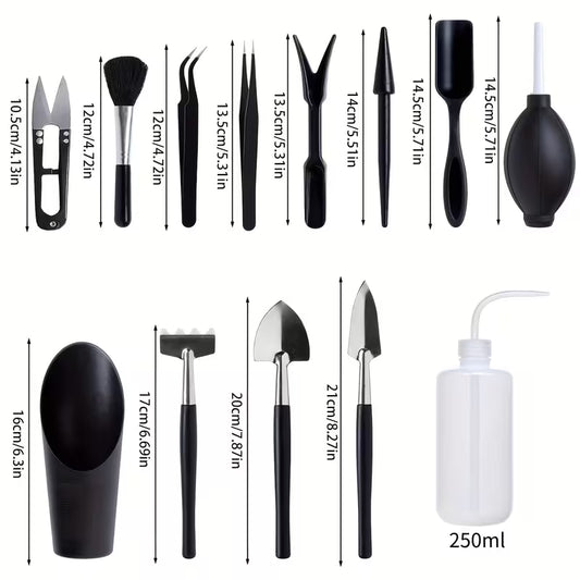 Terrarium Tools - Modern Black Kit