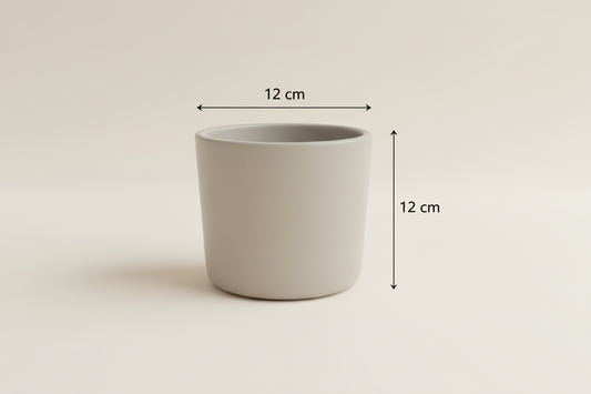 Small greyish planter lifestyle photo
