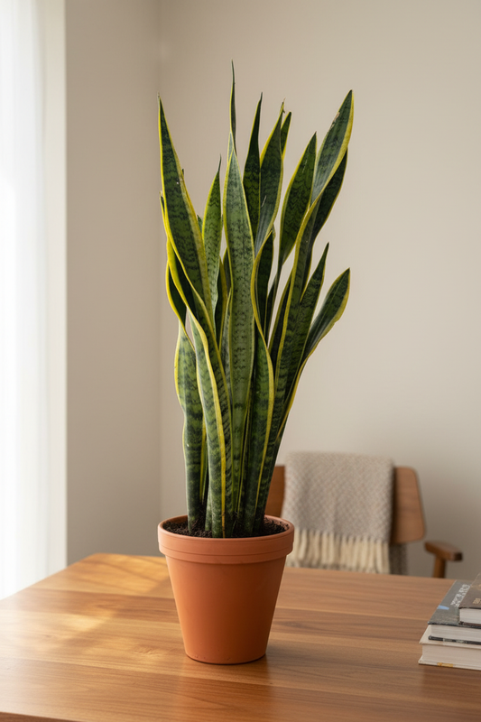 Snake Plant - Warm Lifestyle Console Table