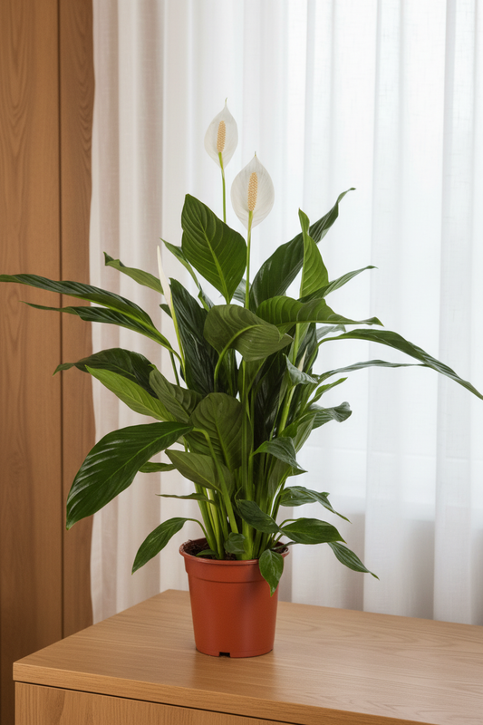 Spathiphyllum Sweet Chico — 3 Flowers Cozy Window