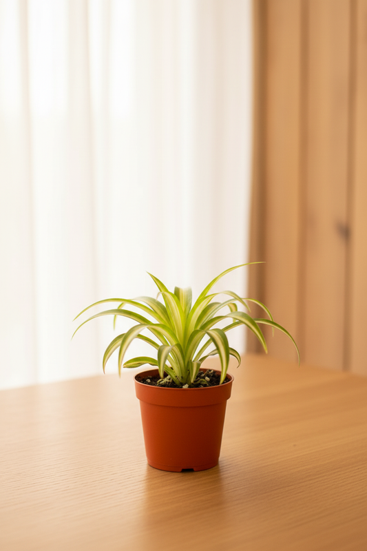 Spider Plant — Hand Holding Cozy Daylight