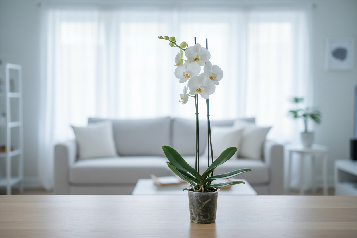 White Orchid Side Angle