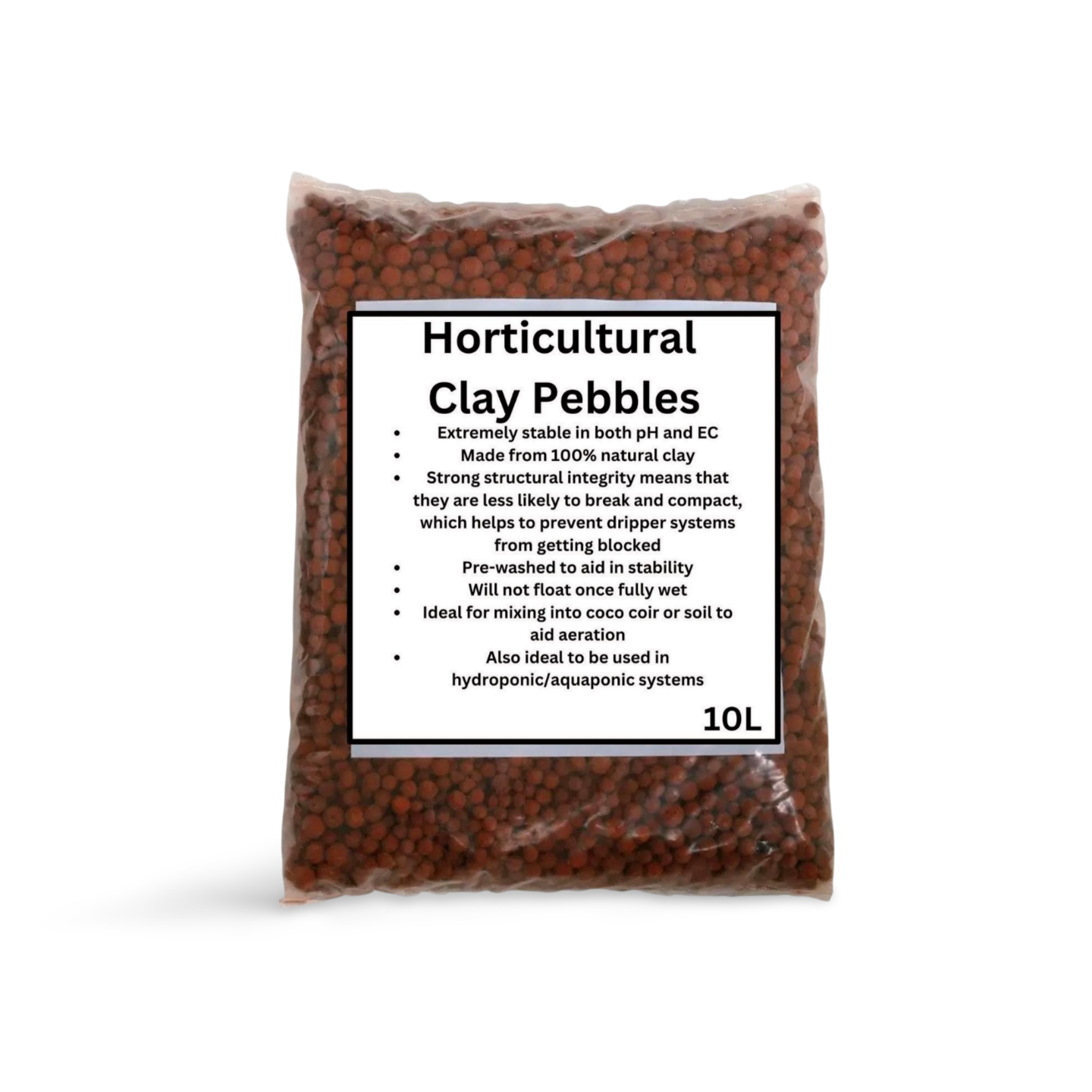 Horticultural clay pebbles 10L - Leca