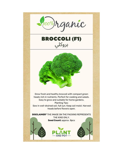 Broccoli (F1) Organic Seeds - بذور بروكلي هجين (F1)