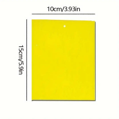 Yellow Sticky Fly Traps - Two-sided Glue Paper Trap For Kill Pests - Pack of 10pcs