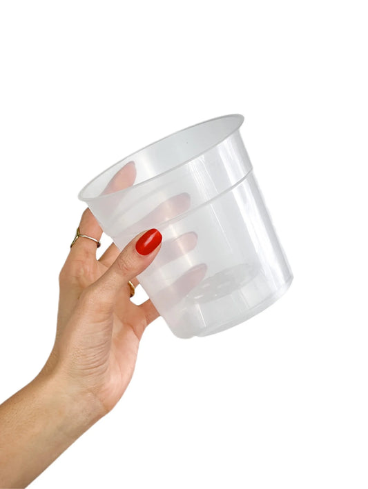 Clear Plastic Pot - أصيص بلاستيكي شفاف