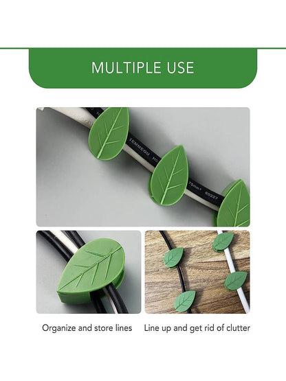 Climbing Plant Clips - Leaf Pattern Adhesive Clips - Pack of 10pcs