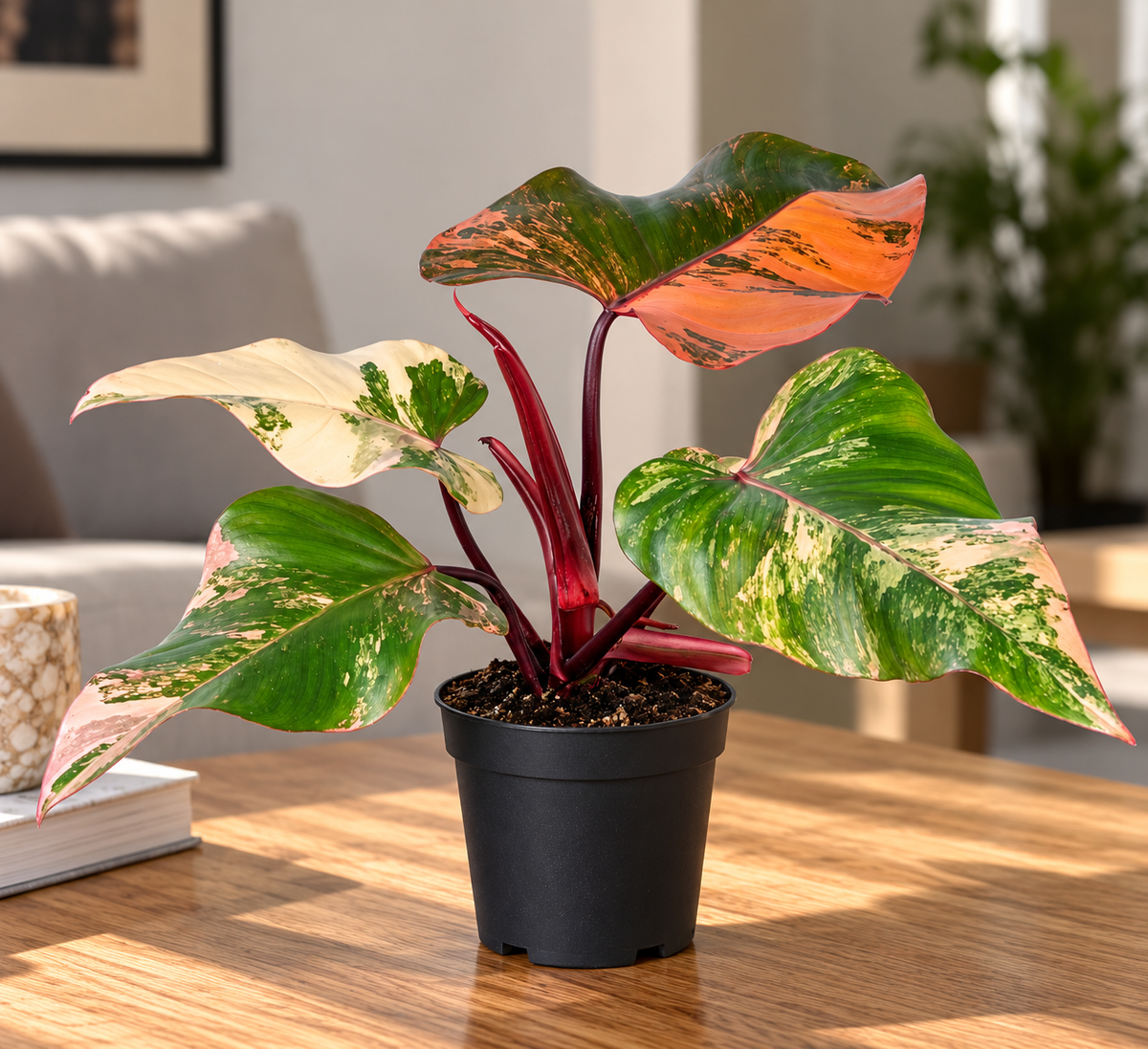 Philodendron ‘Strawberry Shake’ - Rare Indoor House Plant - نبات داخلي
