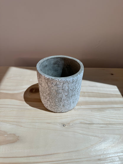 White Cement Pot - Planter