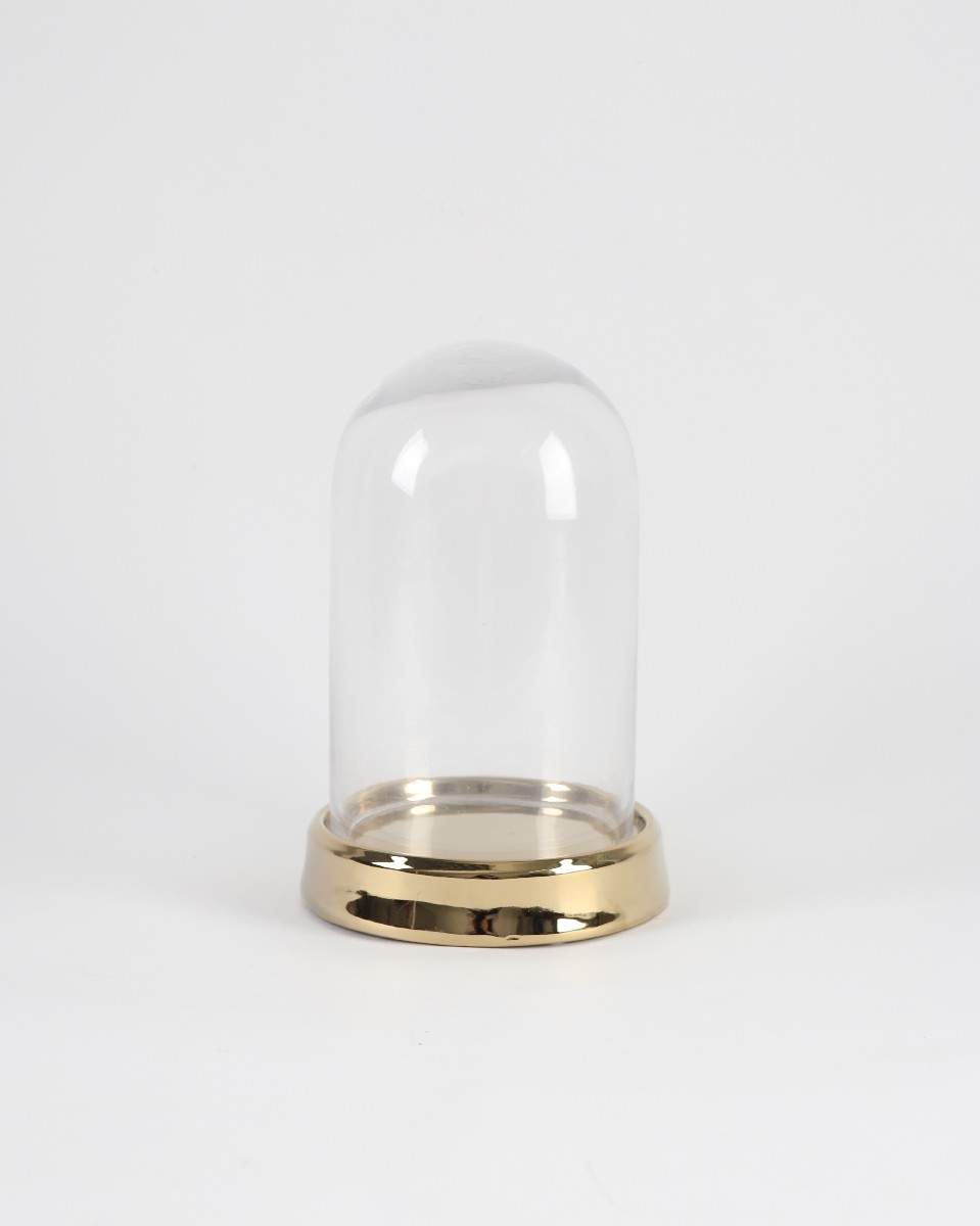 Glass Dome With Golden Base