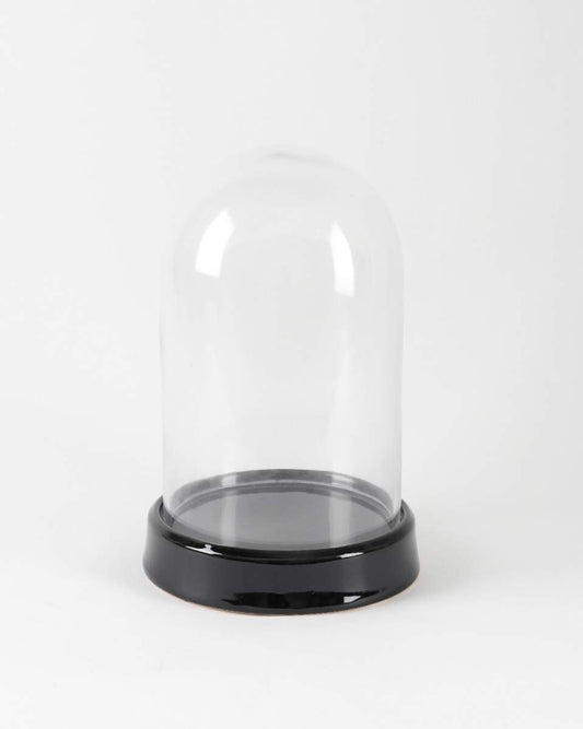 Glass Dome With Black Base