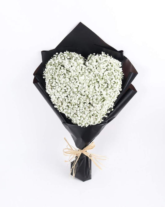 White Gypsophilia Bouquet - Fresh Flower Bouquet - باقة جيبسوفيليا 