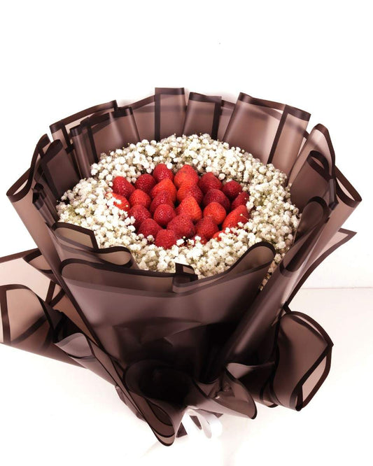 Strawberry Bouquet - Fresh Flower Bouquet - باقة الفراولة