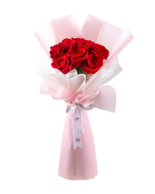Red Rose Bouquet - Fresh Flower Bouquet - باقة ورد حمراء