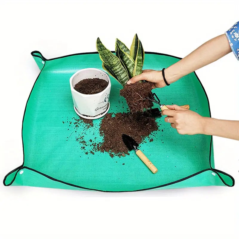 Plant Repotting Mat - Foldable - Plant Transplanting Tarp - Waterproof Gardening Mat