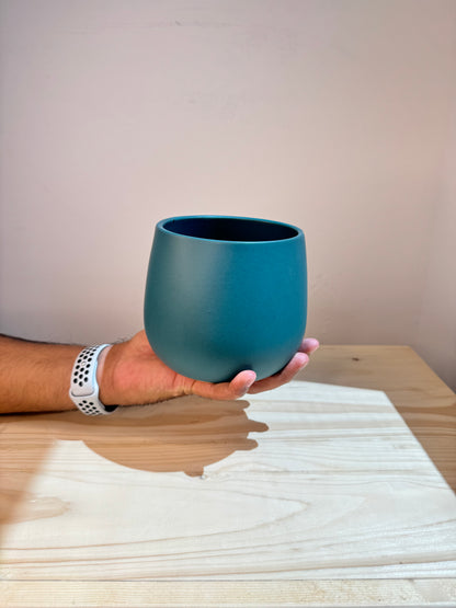 Teal Serenity Ceramic Pot - Planter