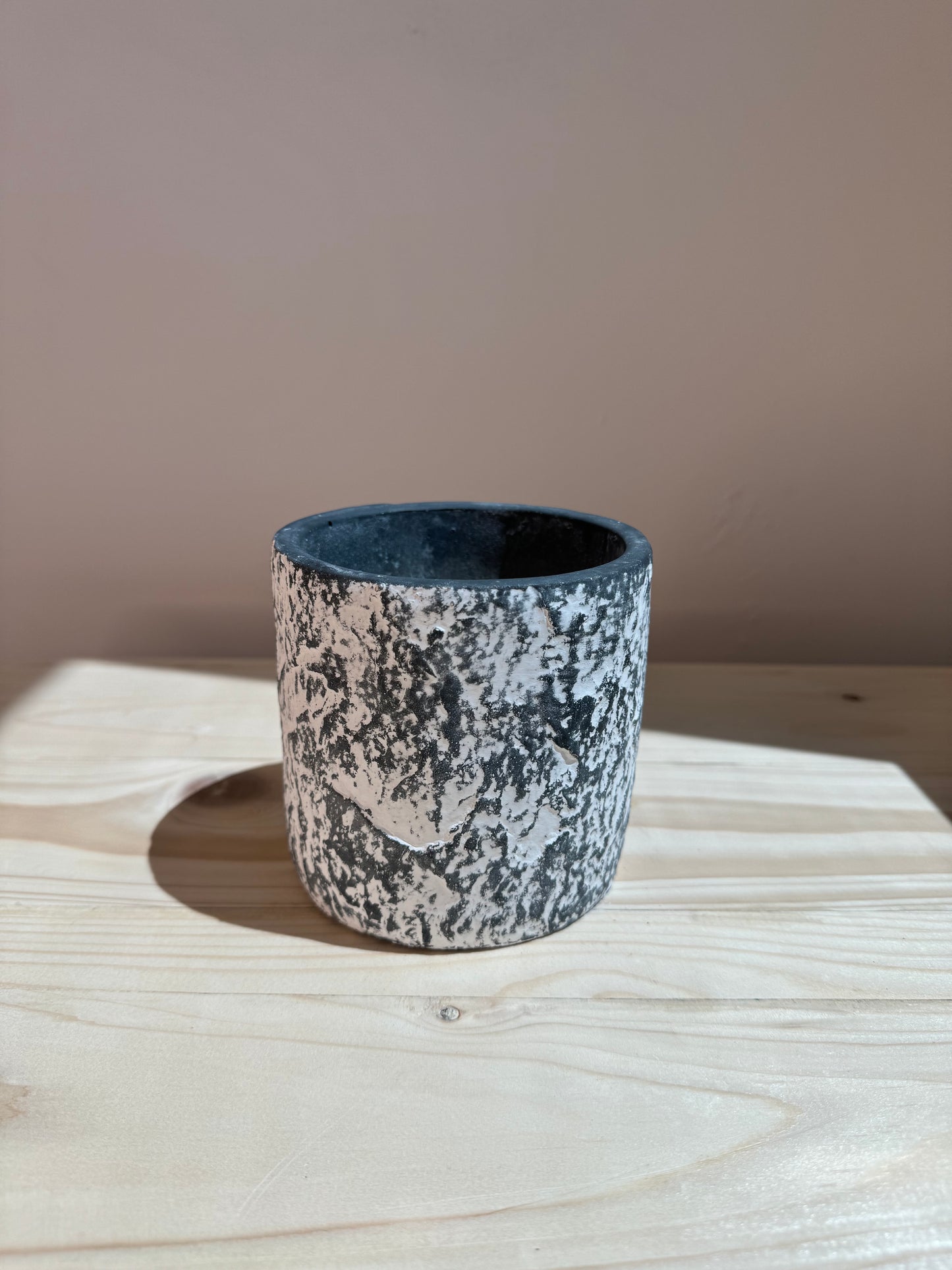 Grey-White Cement Pot - Planter