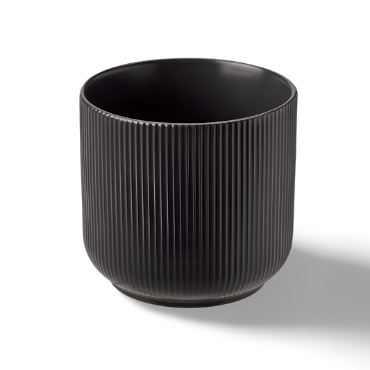 Black Ceramic Pot - Planter