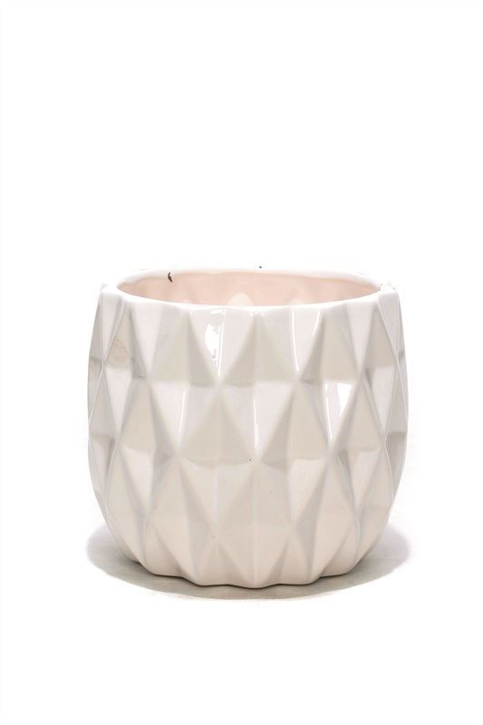 Ceramic Pot - Dolomite White Quartz