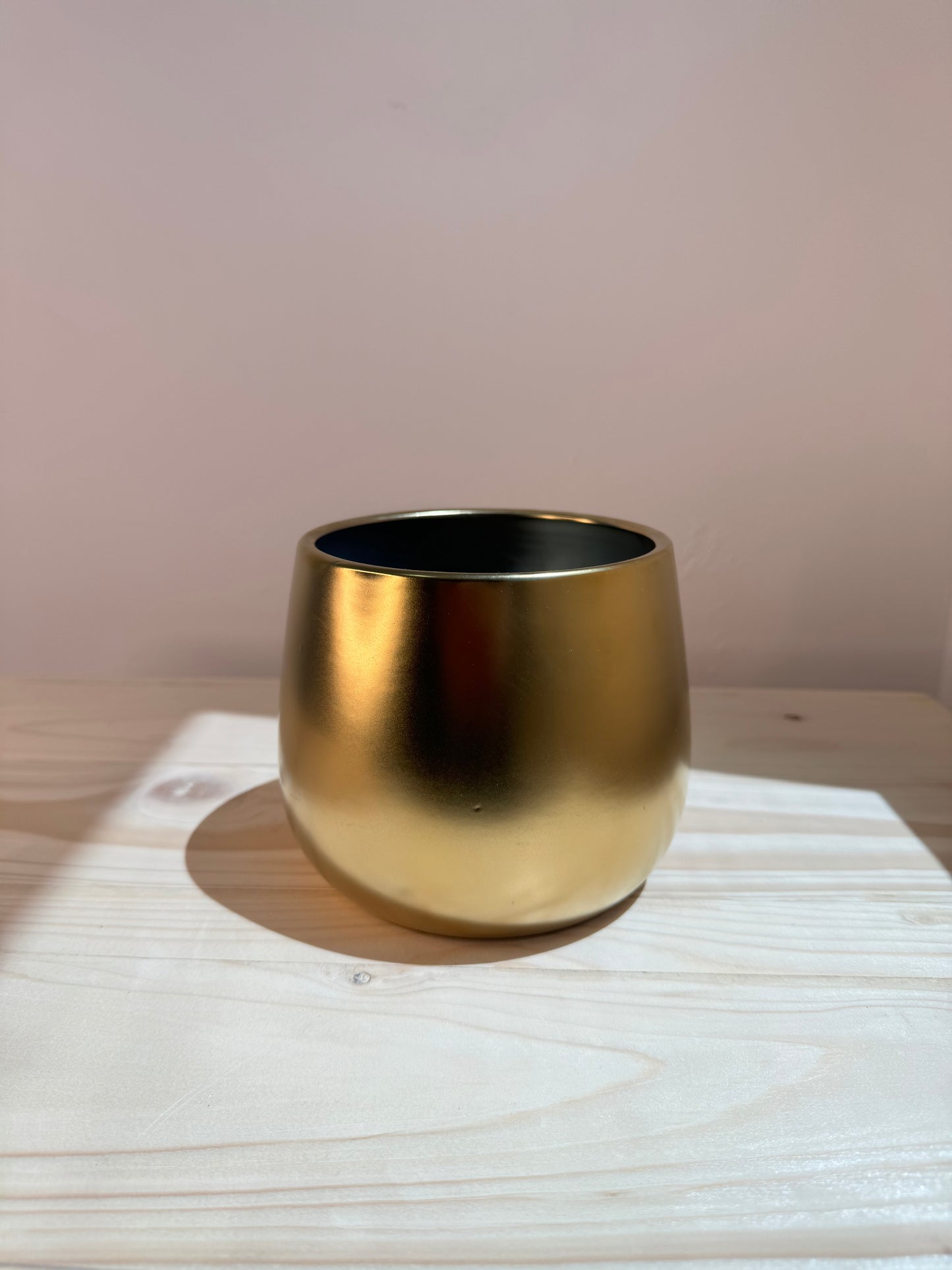 Matte Gold Ceramic Pot - Planter