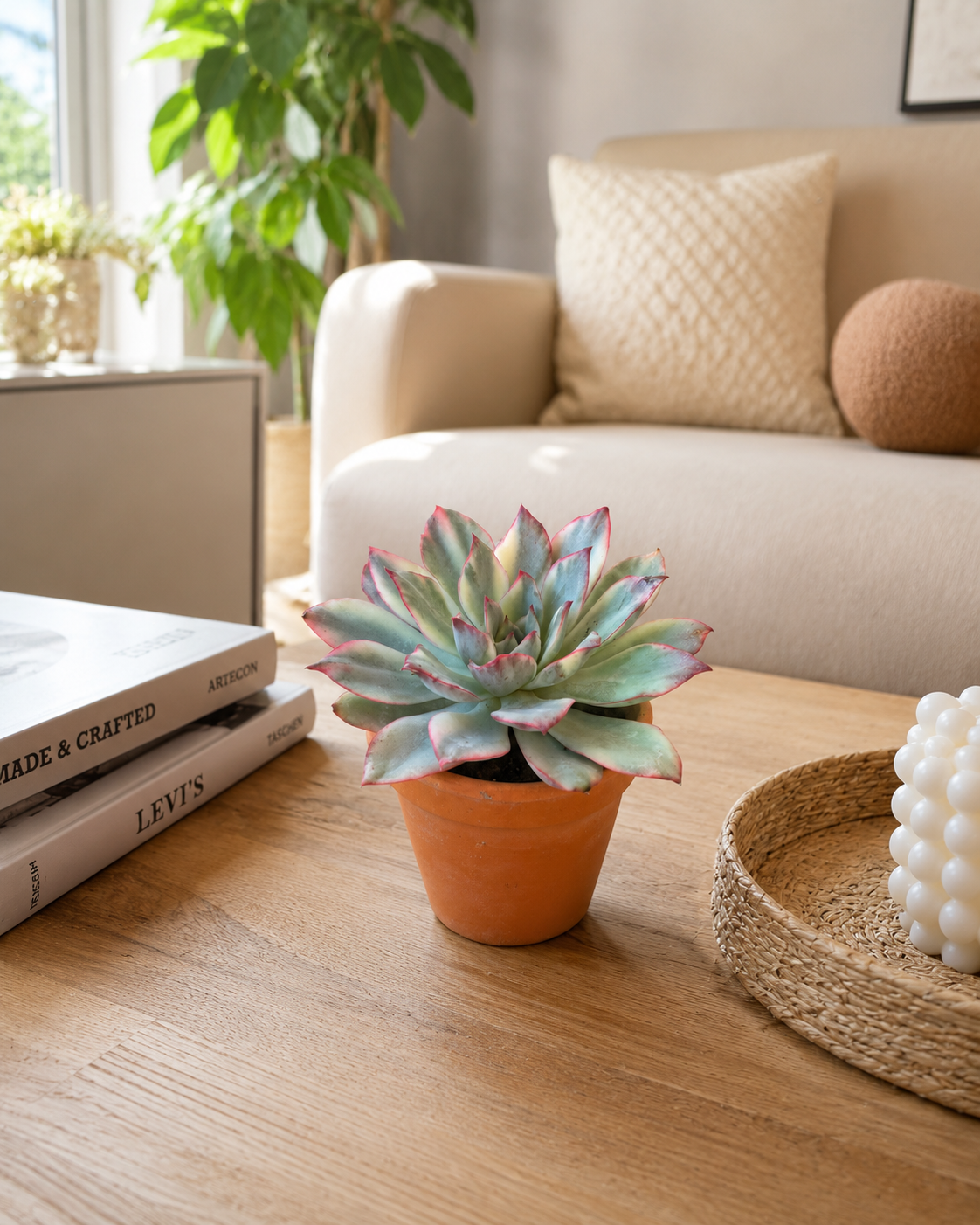 Echeveria Moon Gatonis Variegated - Succulent Plant - Indoor House Plant - نبات داخلي