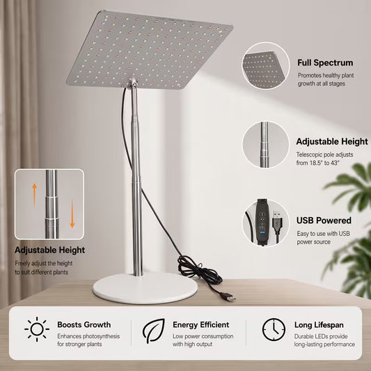 Full Spectrum LED Grow Light – Adjustable Stand