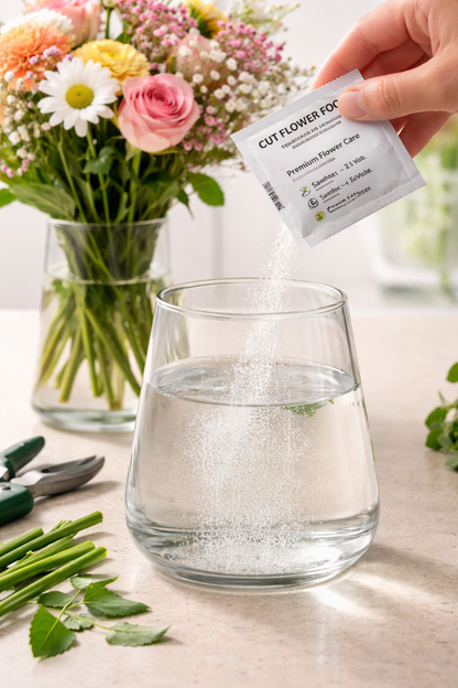 Fresh Cut Flower Food Sachet  - محلول تغذية الزهور