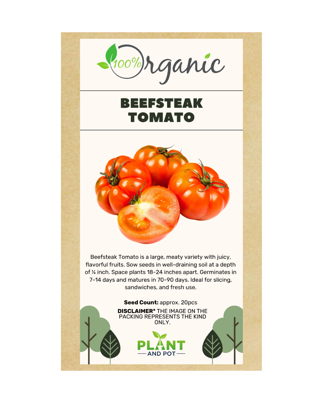 Organic Beefsteak Tomato Seeds - بذور طماطم بيفستيك عضوية