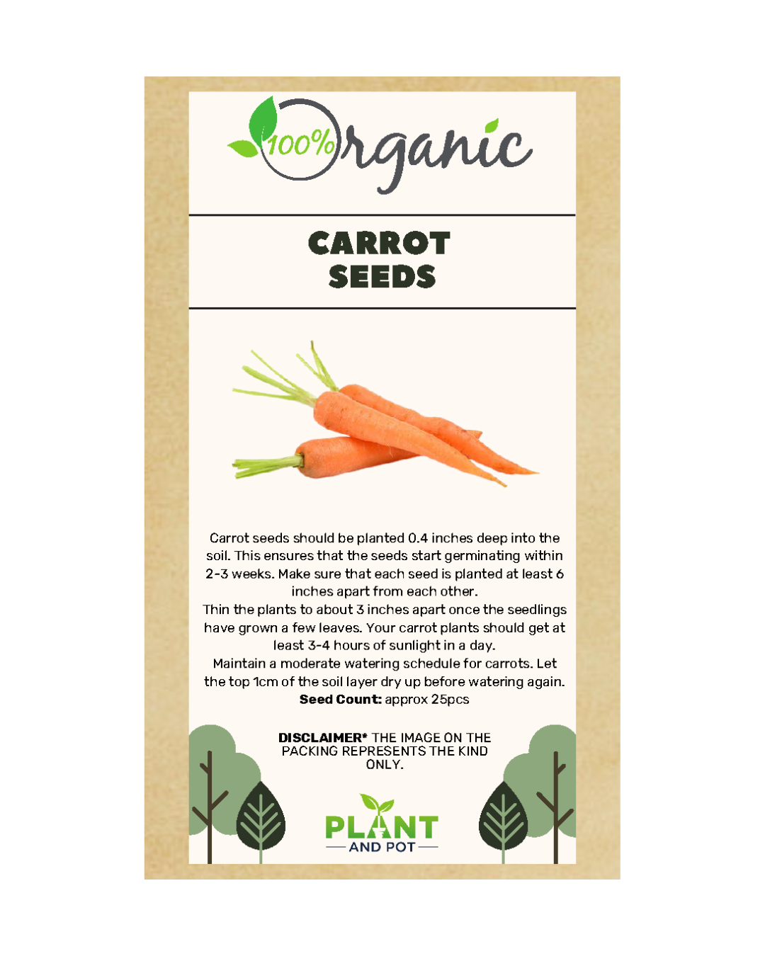 Carrot Seeds - Organic Garden Seeds - بذور الجزر