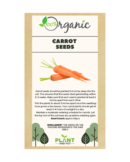 Carrot Seeds - Organic Garden Seeds - بذور الجزر