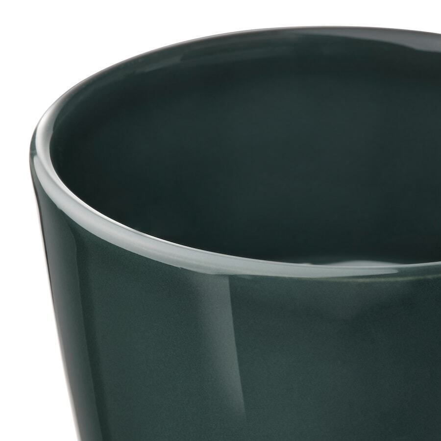 Dark Green Ceramic Pot - Planter