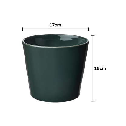 Dark Green Ceramic Pot - Planter