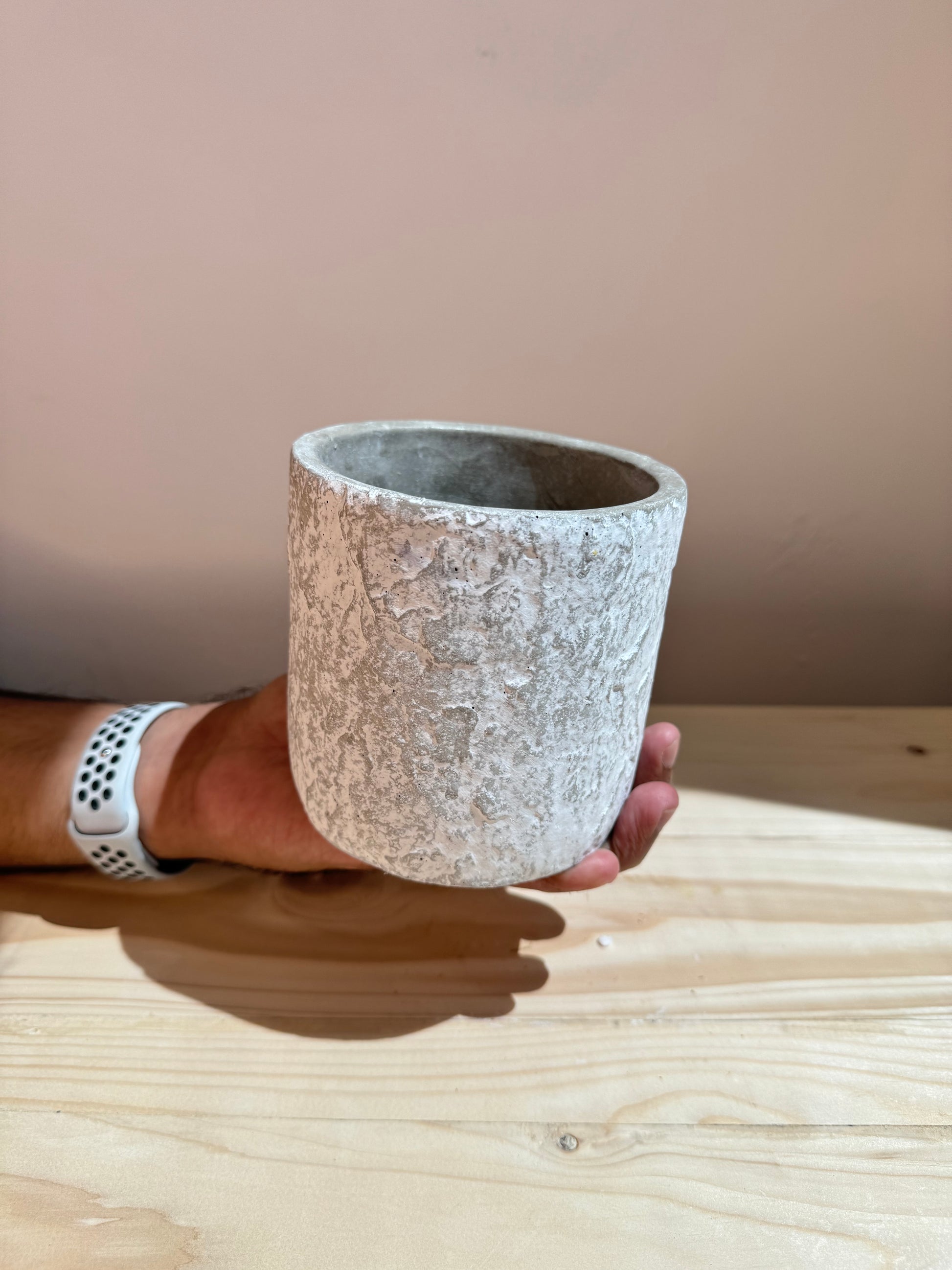 White Cement Pot - Planter