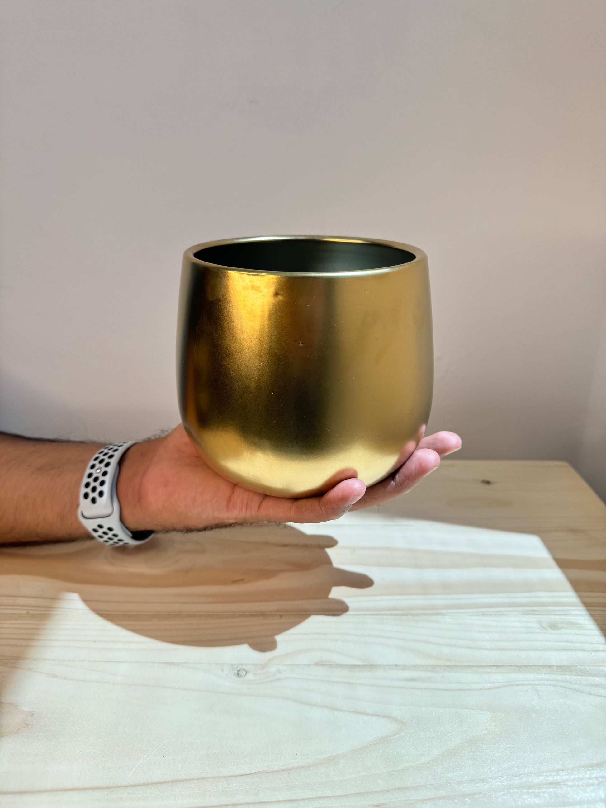 Matte Gold Ceramic Pot - Planter