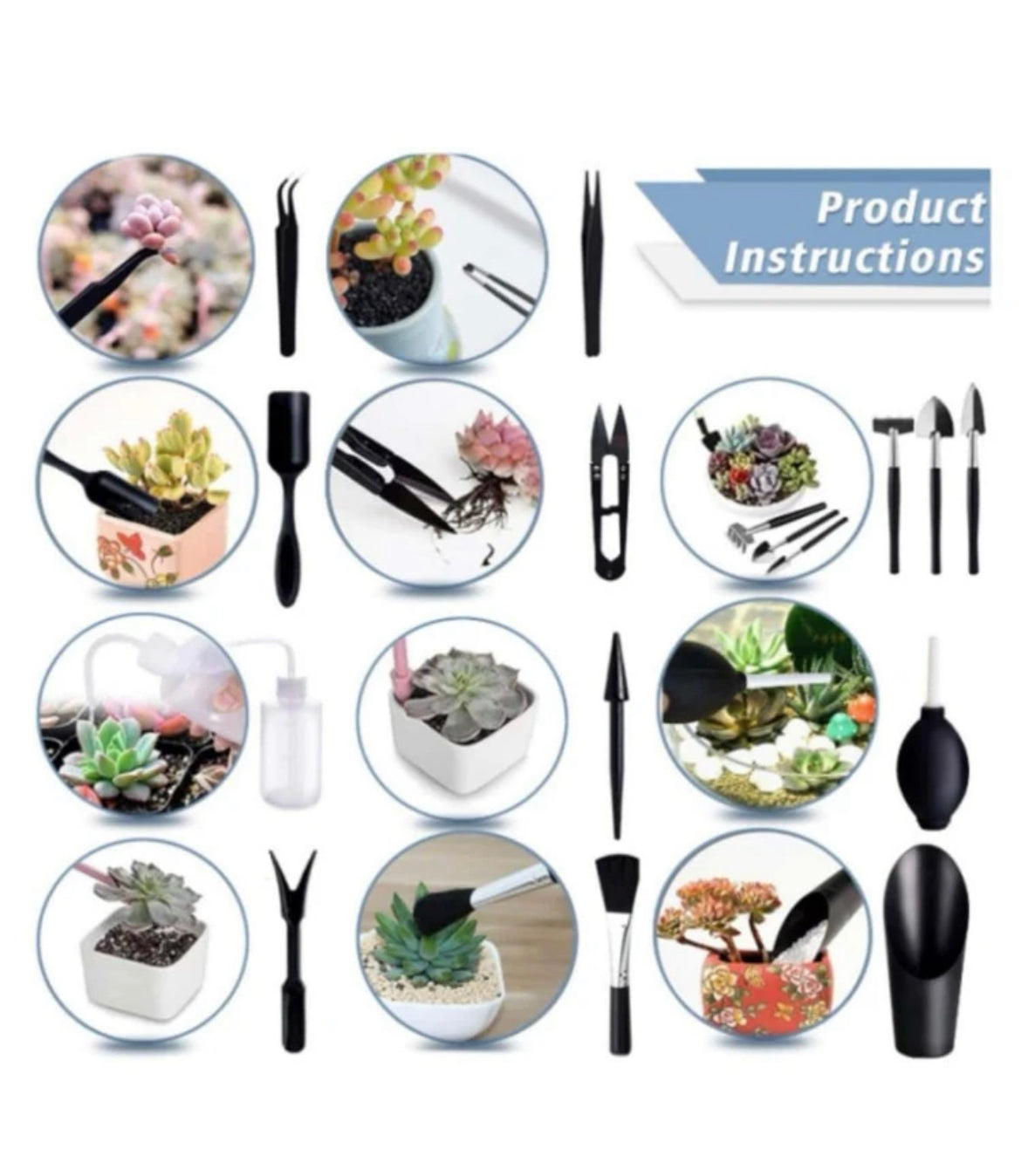 Terrarium Tools - Modern Black Kit