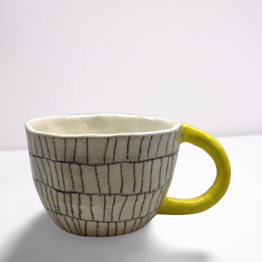 Handcrafted Artisan Ceramic White Mug