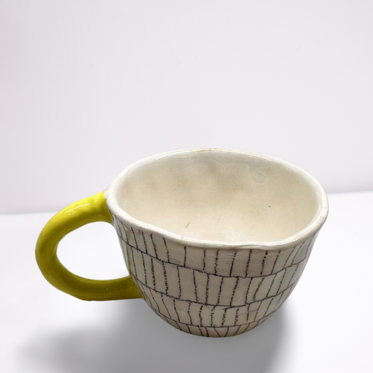 Handcrafted Artisan Ceramic White Mug