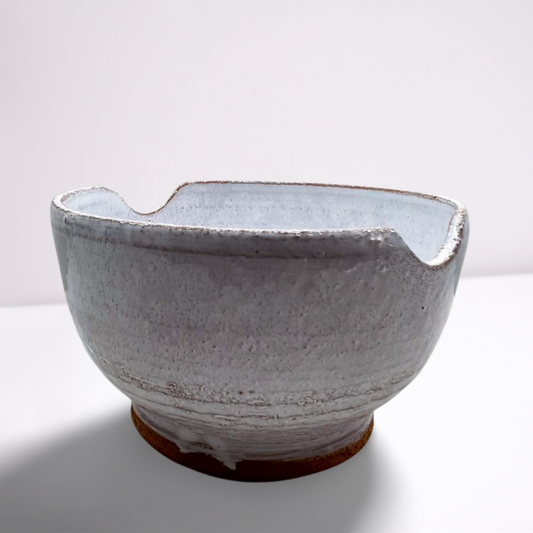 Handcrafted Artisan Ceramic White Bowl